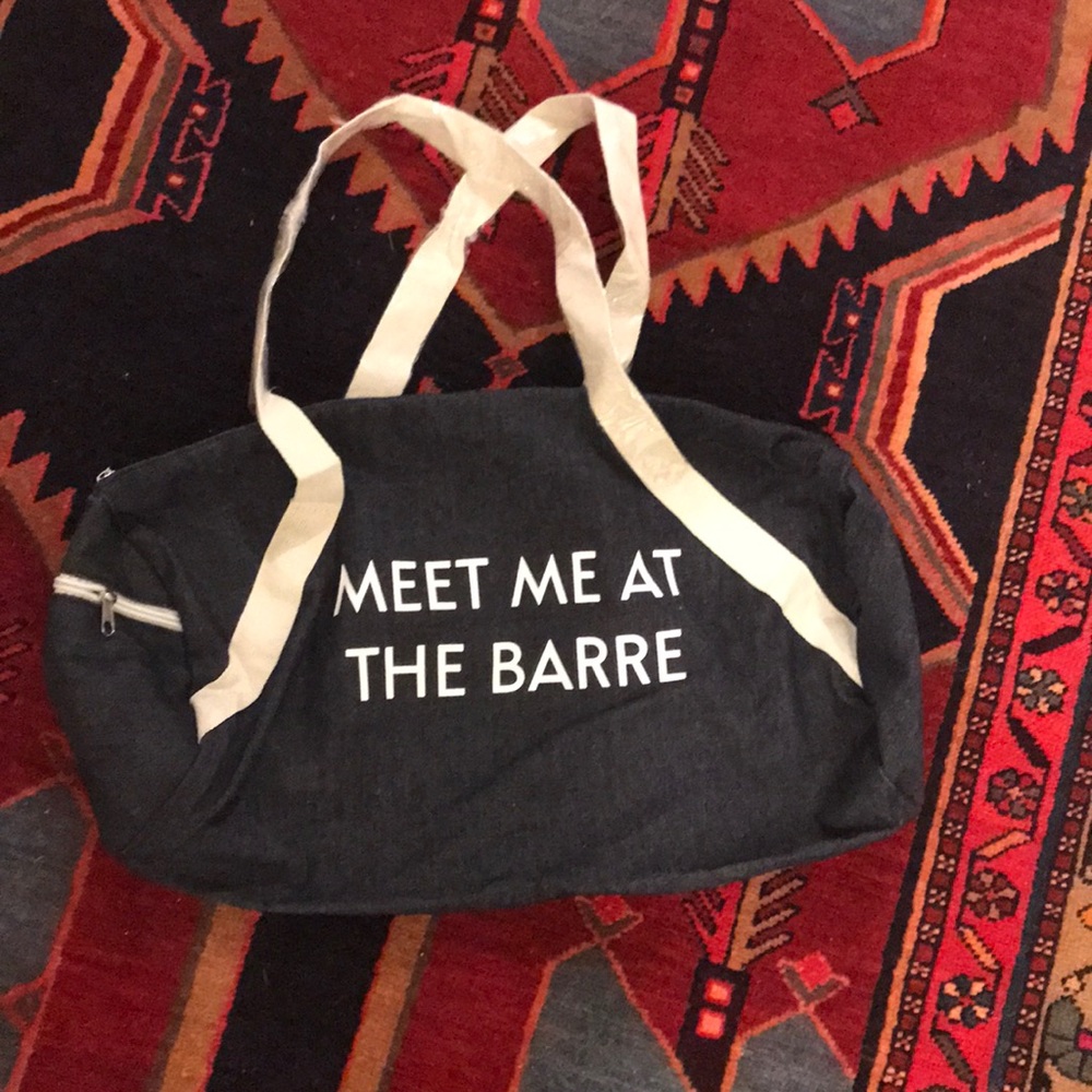 NWOT Denim Gym Bag